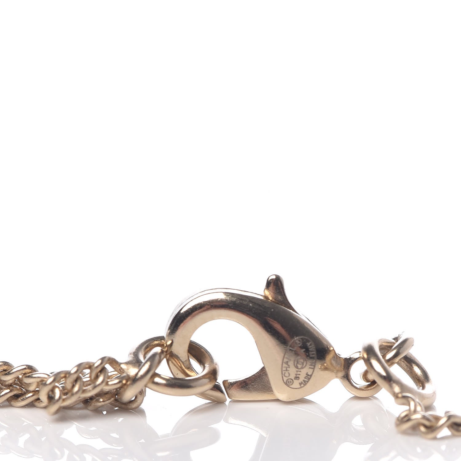 Chanel Enamel Pearl CC Pendant Necklace Gold 5 of 5