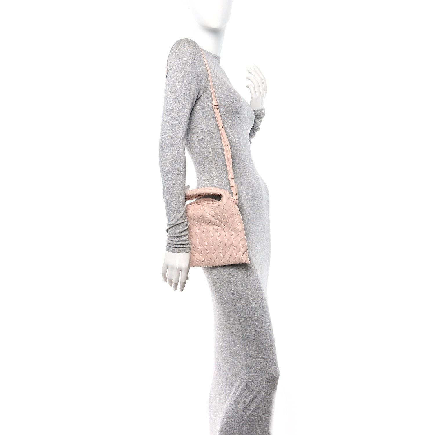 Bottega Veneta Calfskin Intrecciato Mini Hop Lotus 2 of 9