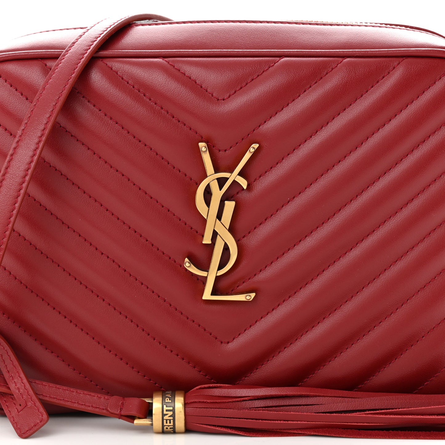 Calfskin Matelasse Monogram Lou Camera Bag Rouge Eros