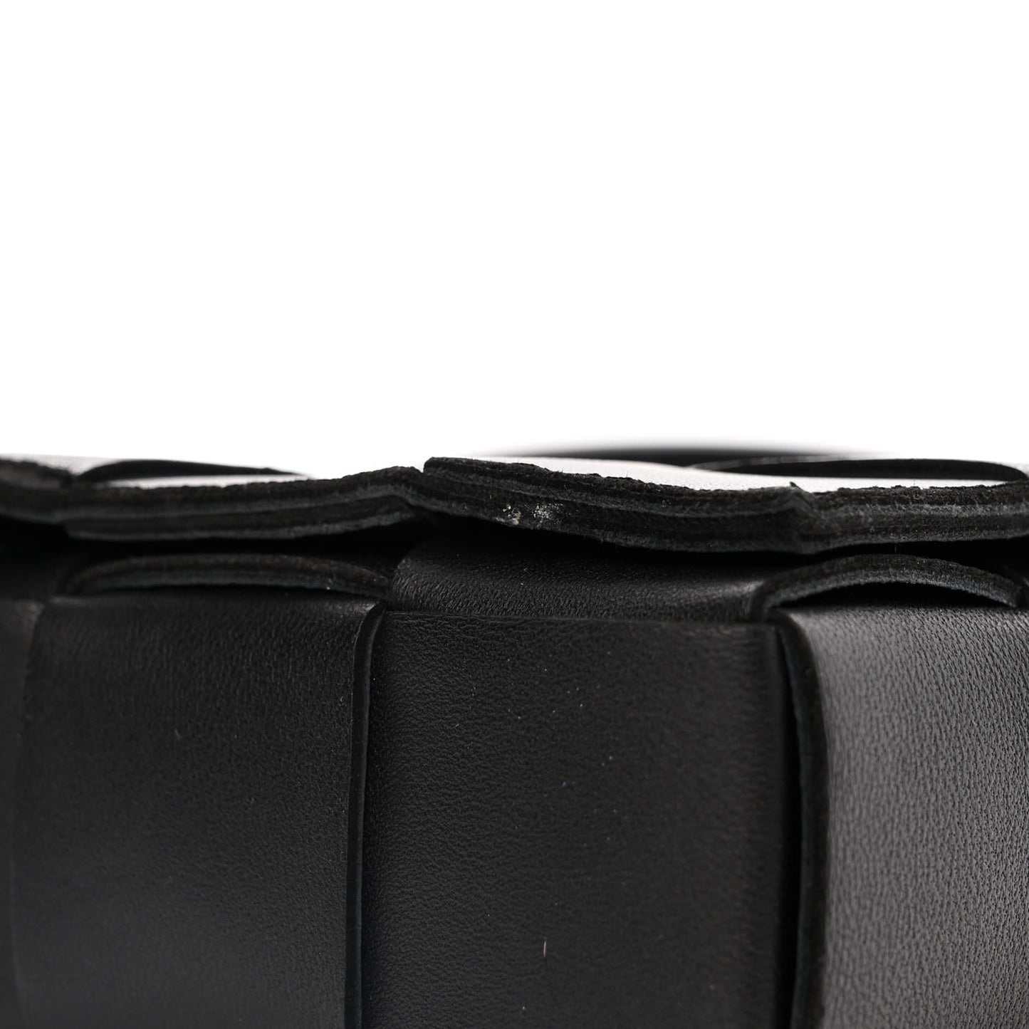 Lambskin Maxi Intrecciato Cassette Crossbody Bag Black