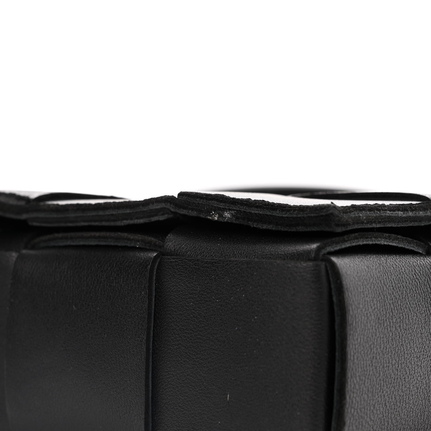 Bottega Veneta Lambskin Maxi Intrecciato Cassette Crossbody Bag Black 11 of 12