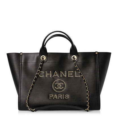 Chanel Caviar Medium Studded Deauville Tote Black 1 of 14