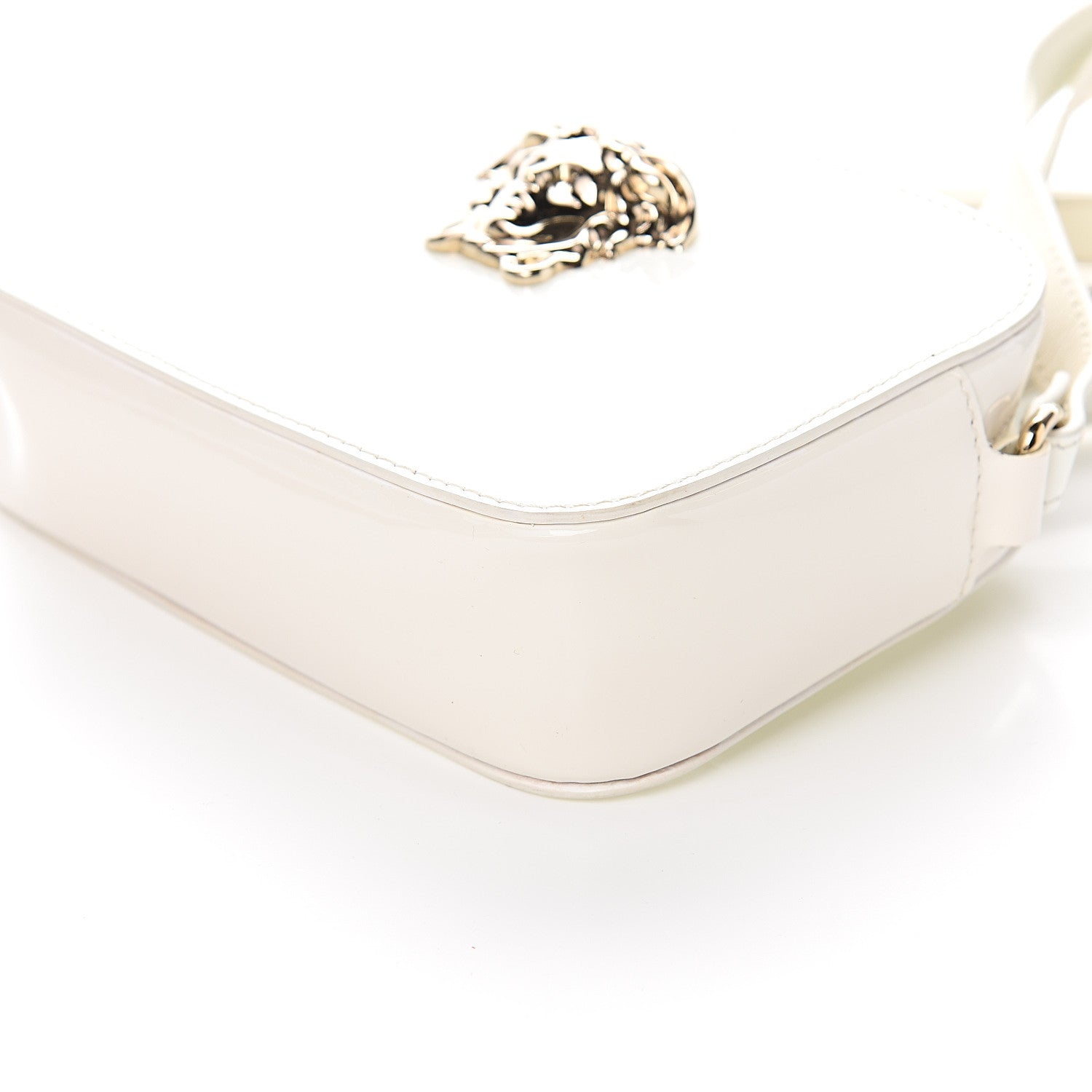 Versace Patent Palazzo Medusa Camera Bag White 7 of 8