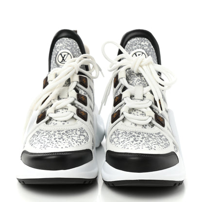 Louis Vuitton Calfskin Glitter LV Archlight Sneaker 37.5 White 3 of 9
