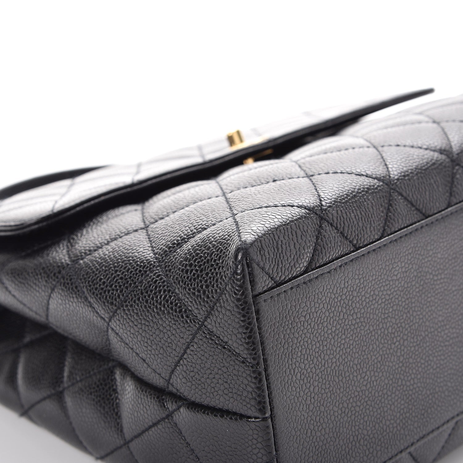 Chanel Caviar Quilted Jumbo Kelly Flap Black 12 of 12