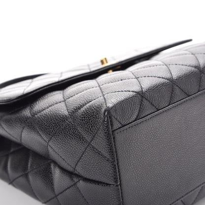 Chanel Caviar Quilted Jumbo Kelly Flap Black 12 of 12