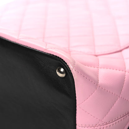 Chanel Calfskin Quilted Medium Cambon Tote Pink Black 12 of 13