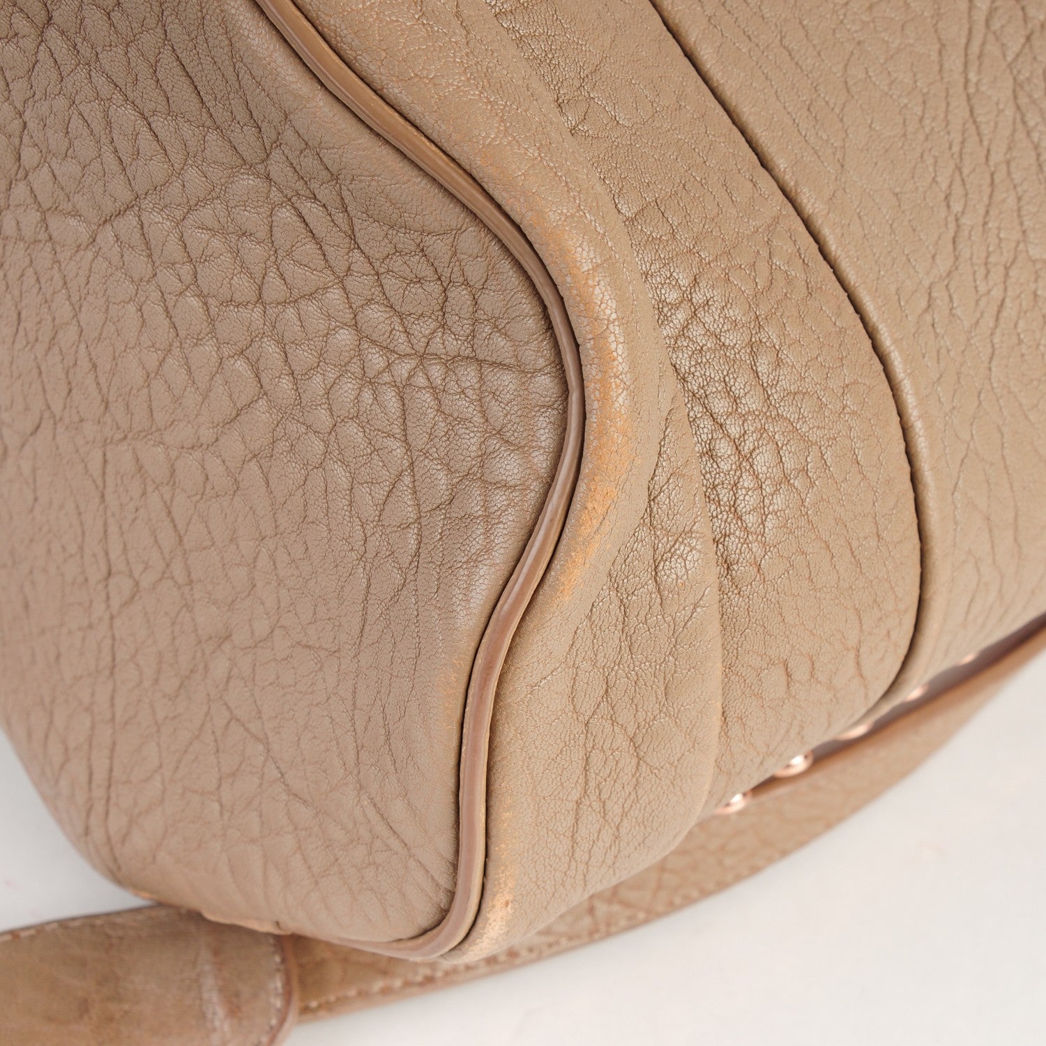 Alexander Wang Pebbled Lambskin Rockie Latte Rose Gold Hardware 9 of 11