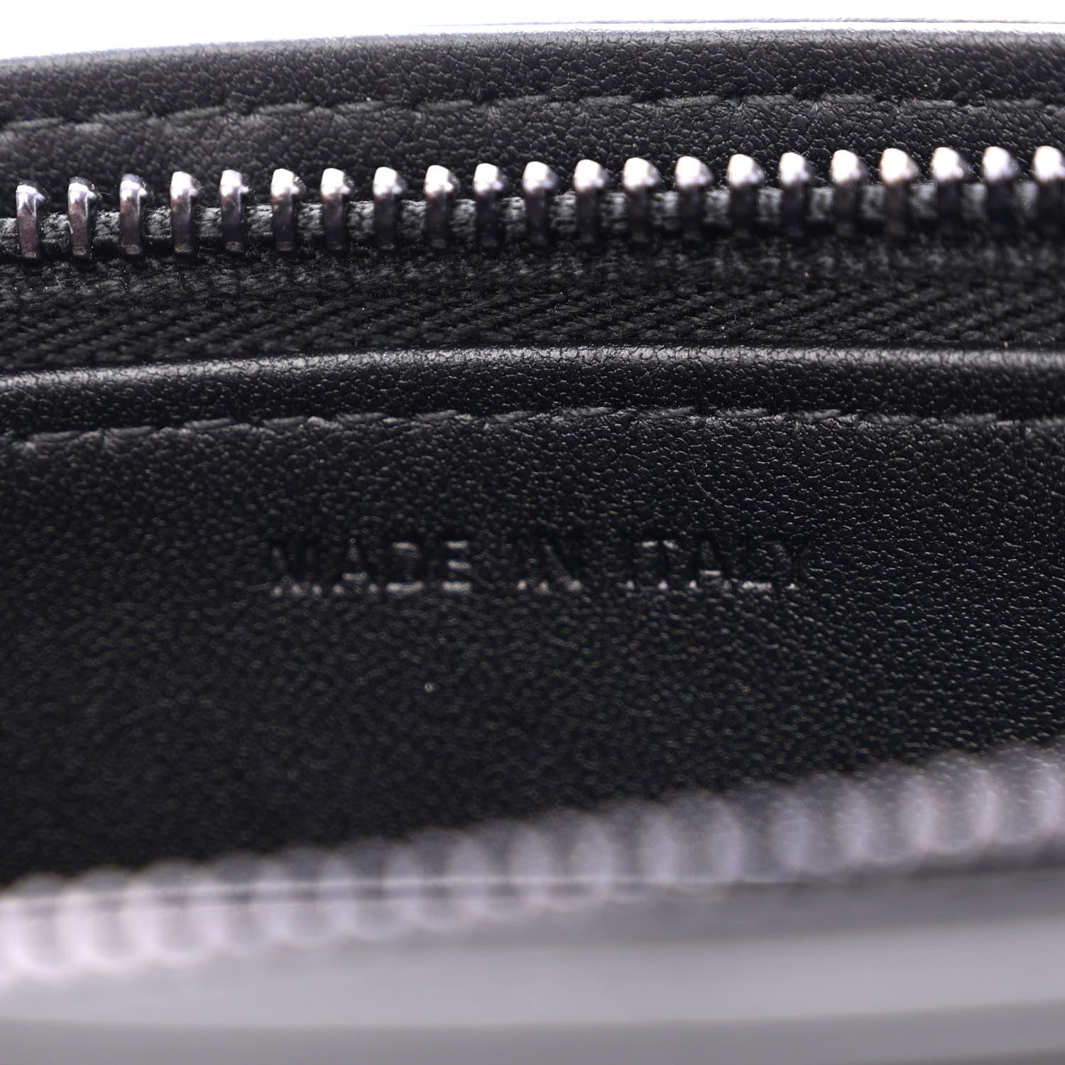Christian Dior Calfskin Macrocannage Diamond Caro Zipped Pouch With Chain Black 10 of 13