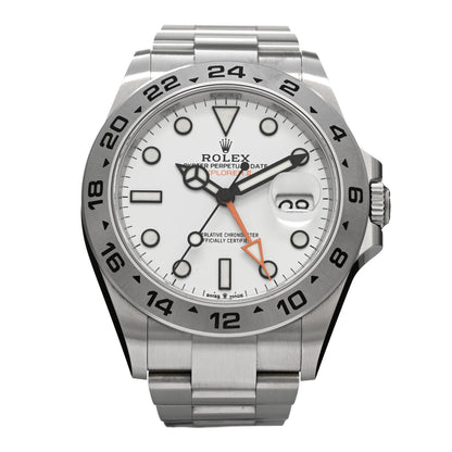 Rolex Stainless Steel 42mm Oyster Perpetual Date Explorer II Watch White 226570 1 of 5