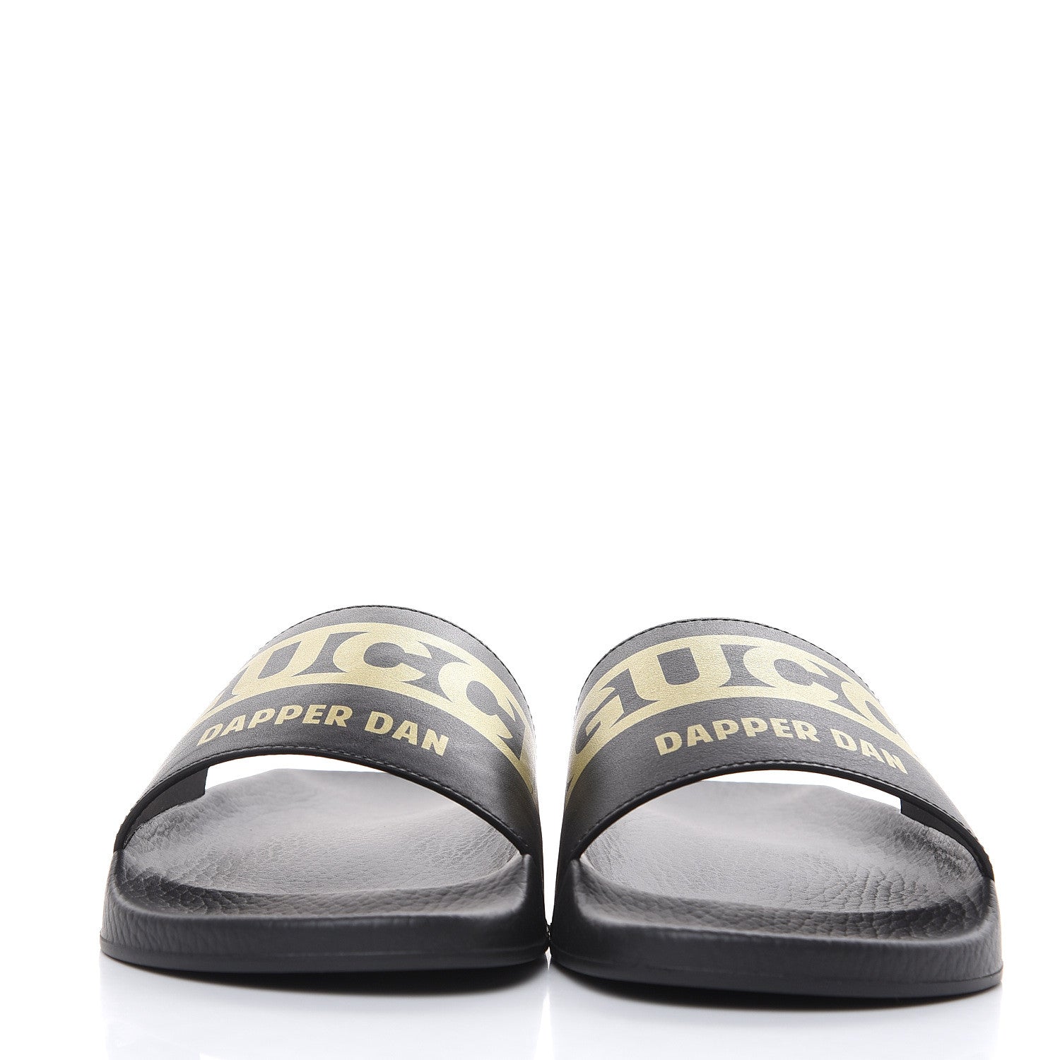 Gucci X DAPPER DAN Rubber Mens Slide Sandals 10 Black 2 of 7