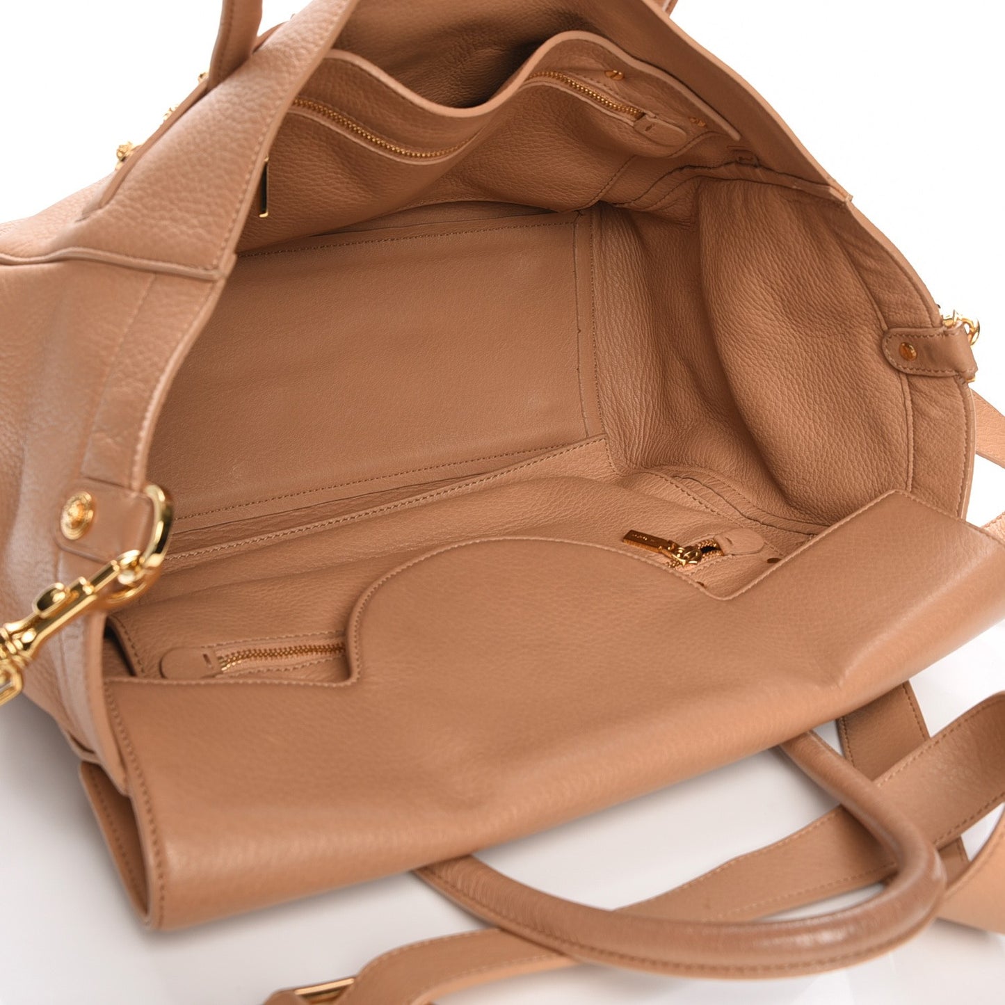 Deerskin Large Signature Tote Camel