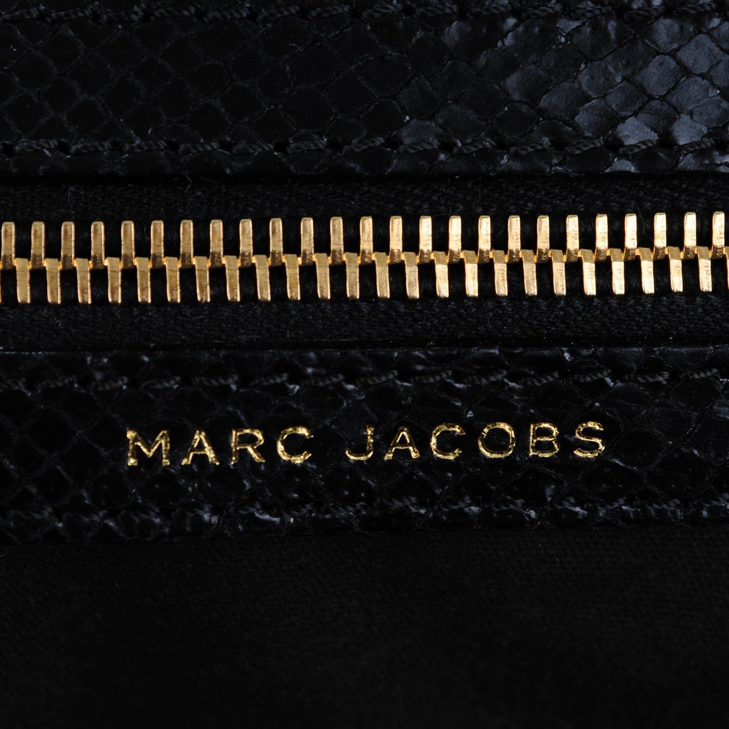 Marc Jacobs Python Embossed Little Stardust Stam Black 6 of 7