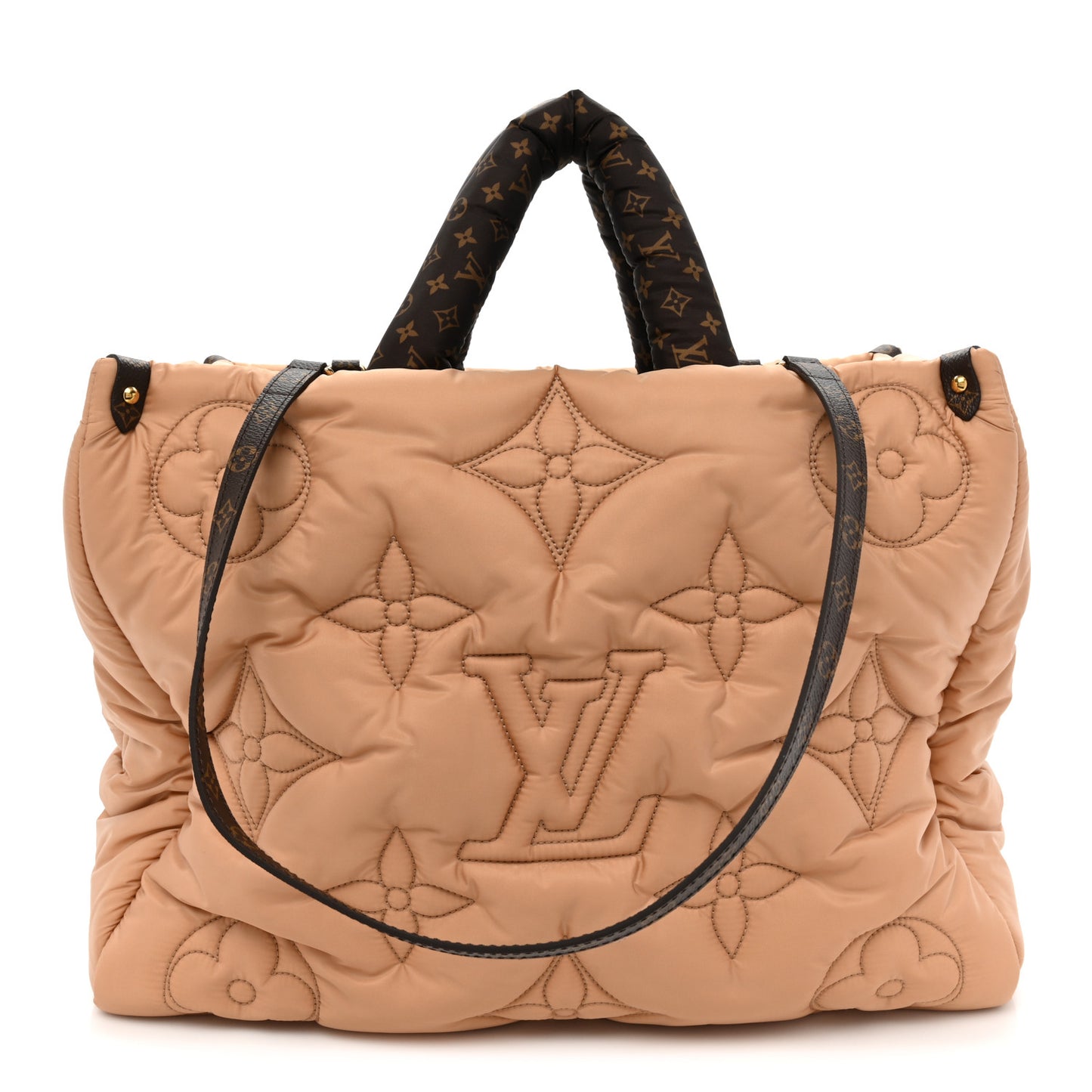 Econyl Monogram Pillow Giant Onthego GM Beige