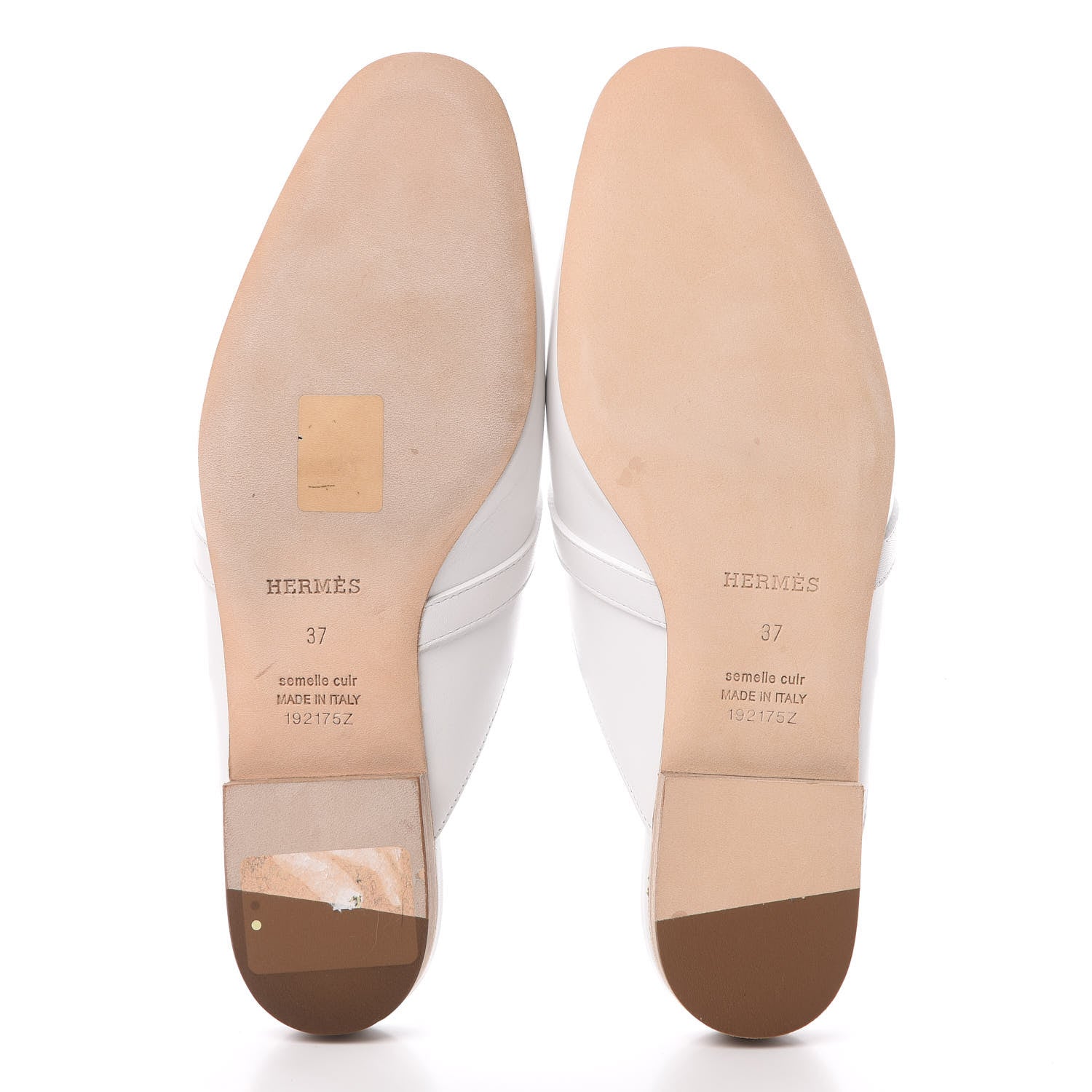 Hermes Calfskin Oz Mules 37 White 5 of 10