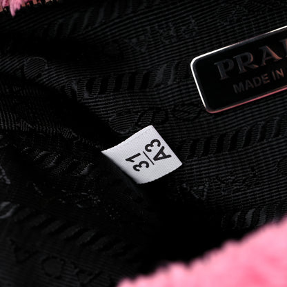 Prada Terry Cloth Mini Re-Edition 2000 Bag Petalo Black 7 of 9