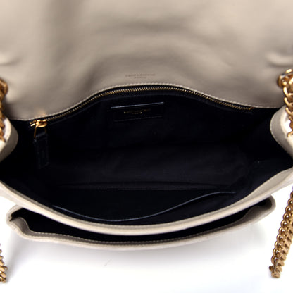 Saint Laurent Suede Monogram Medium Niki Chain Satchel Light Beige 5 of 9