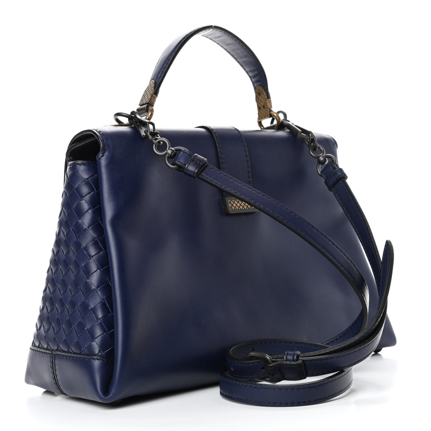 Nappa Medium Piazza Bag Sapphire