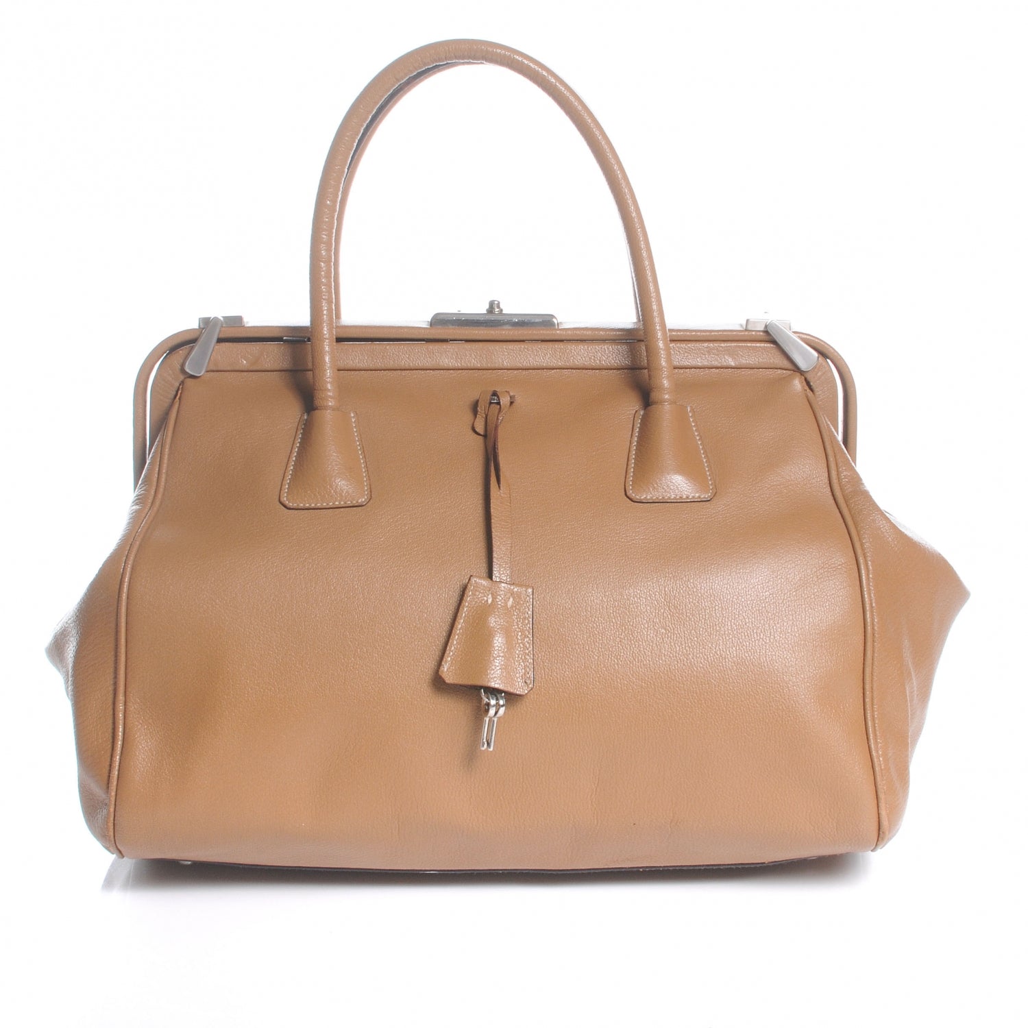 Prada Goatskin Cerniera Doctor Bag Beige 1 of 7