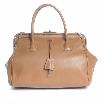 Prada Goatskin Cerniera Doctor Bag Beige 1 of 7