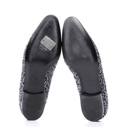 Chanel Tweed Lambskin Cap Toe Charm Loafers 36.5 Black Multicolor 6 of 10