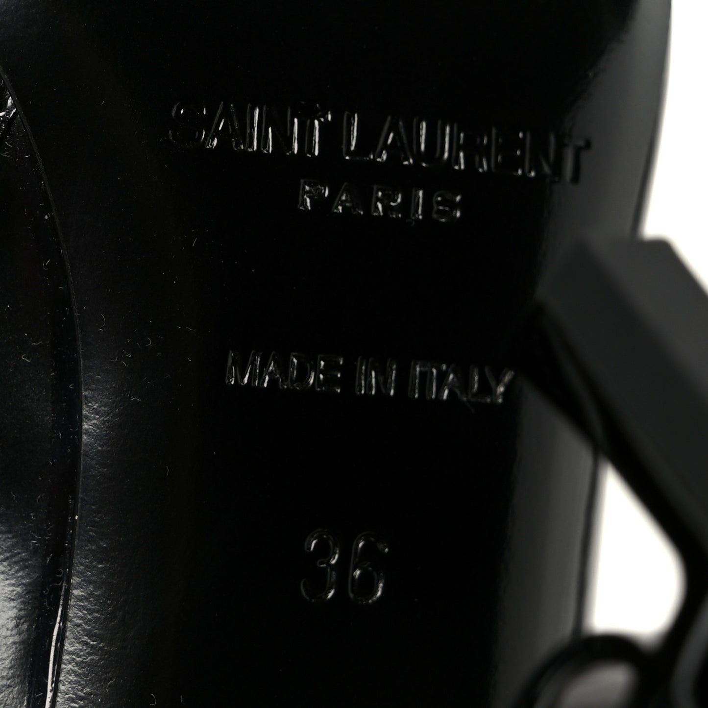 Glazed Calfskin Opyum 110 Ankle Boots 36 Black