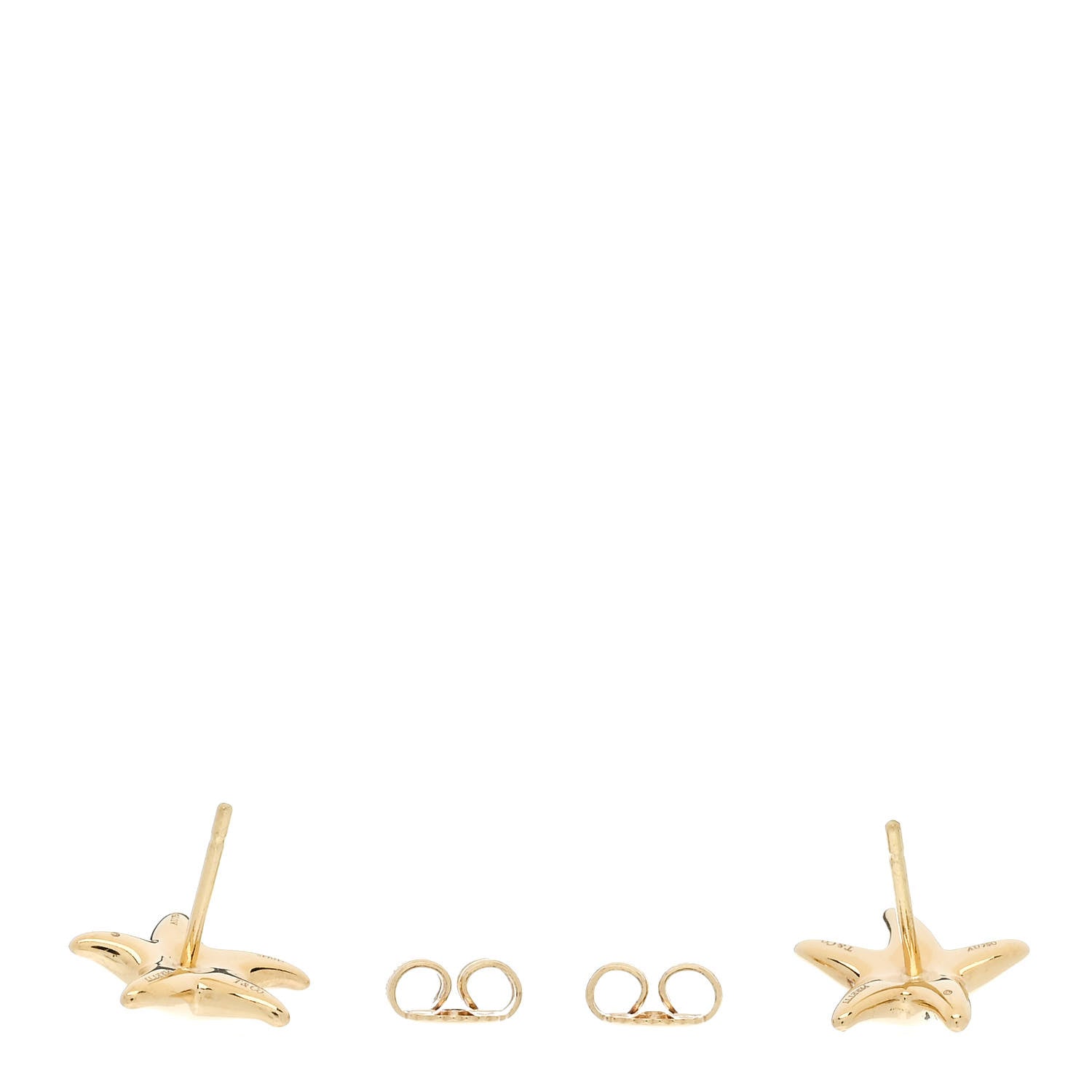 Tiffany 18K Yellow Gold 12mm Elsa Peretti Starfish Earrings 3 of 6