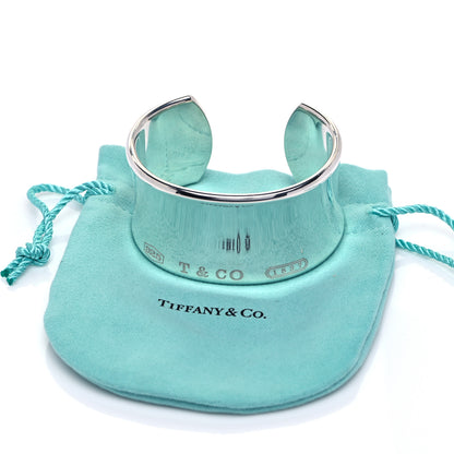 Tiffany Sterling Silver Wide 1837 Cuff Bracelet 5 of 5