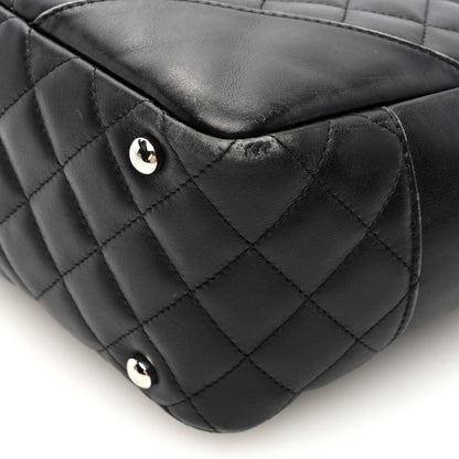 Chanel Calfskin Quilted Large Cambon Bowler Black 10 of 13