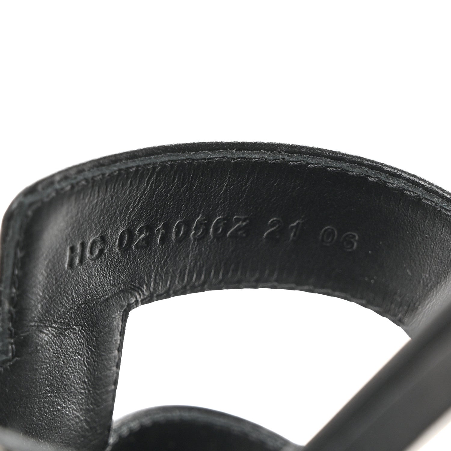 Hermes Box Calfskin Oran Sandals 38.5 Black 7 of 8