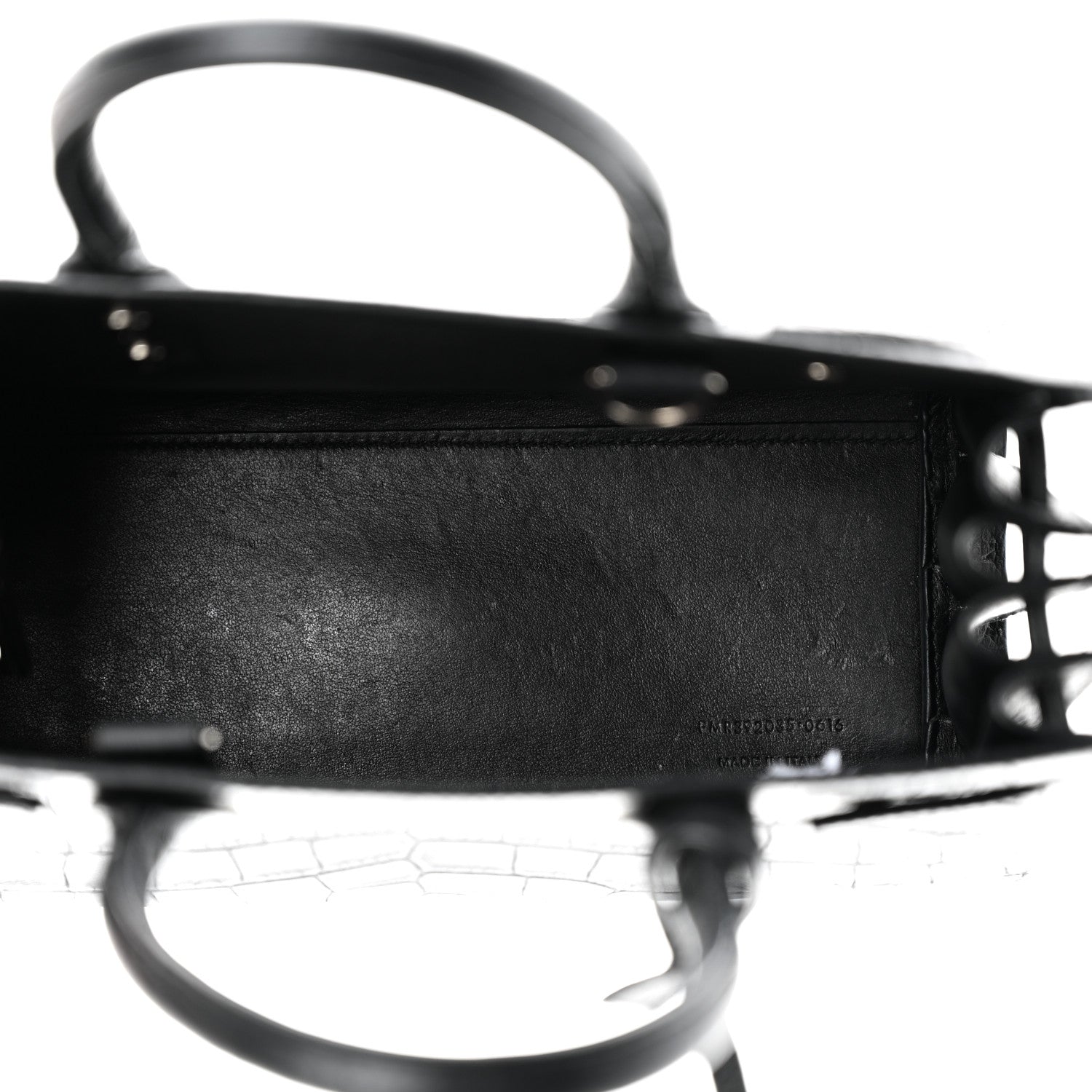 Saint Laurent Calfskin Crocodile Embossed Nano Sac De Jour Black 5 of 10