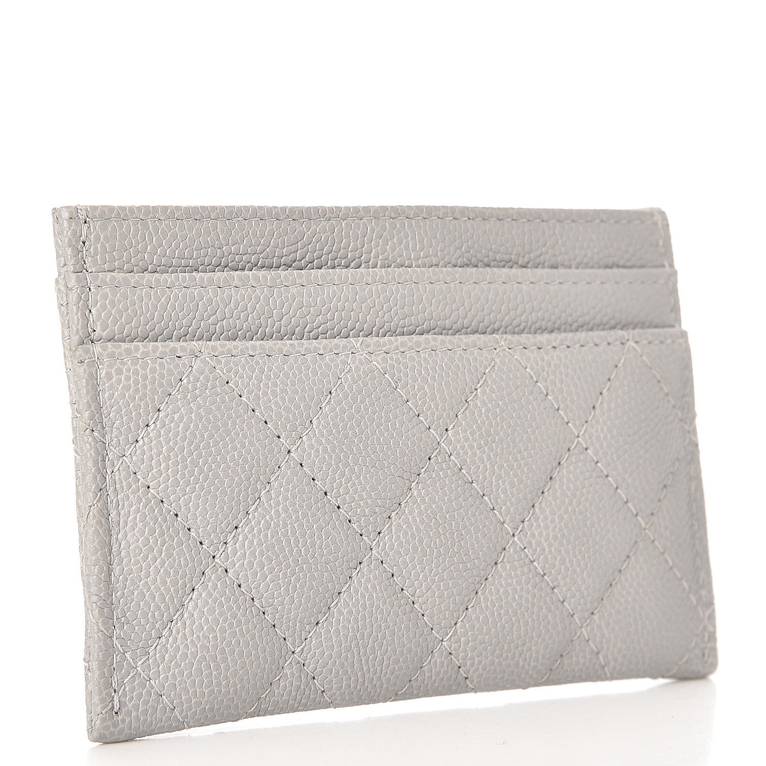 Chanel Caviar Quilted Boy Card Holder Grey 3 of 9