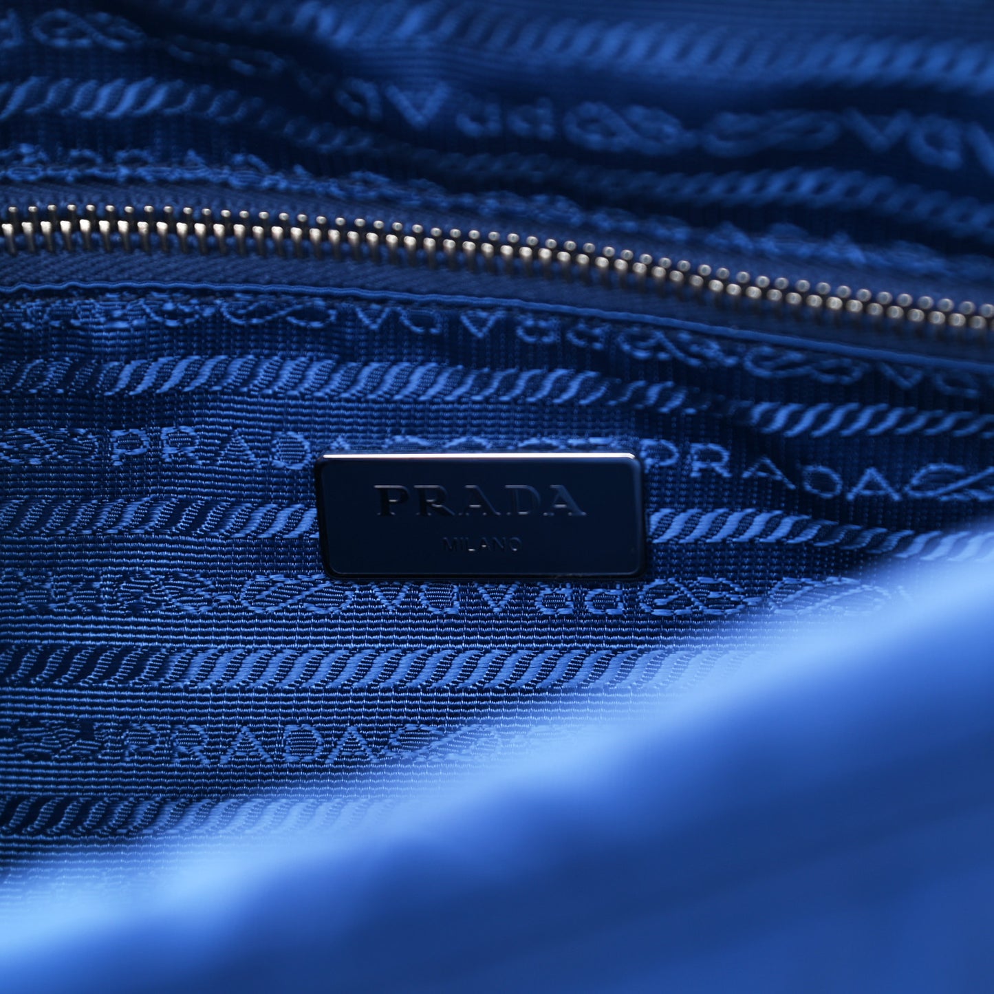 Nylon Tessuto Impuntu Quilted Shoulder Bag Bluette