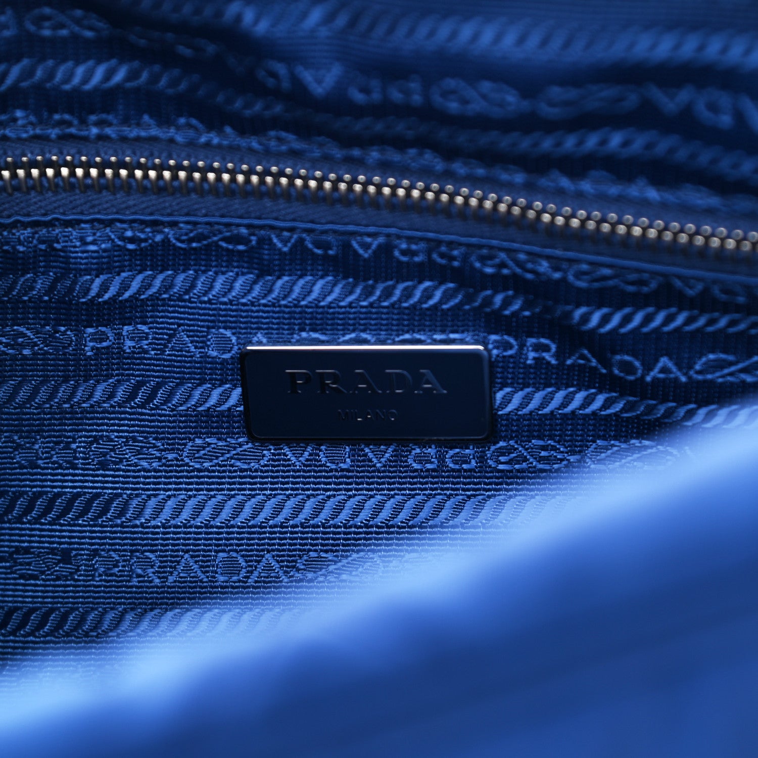 Prada Nylon Tessuto Impuntu Quilted Shoulder Bag Bluette 6 of 10
