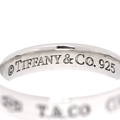 Tiffany Sterling Silver Narrow 1837 Band Ring 52 6 4 of 4