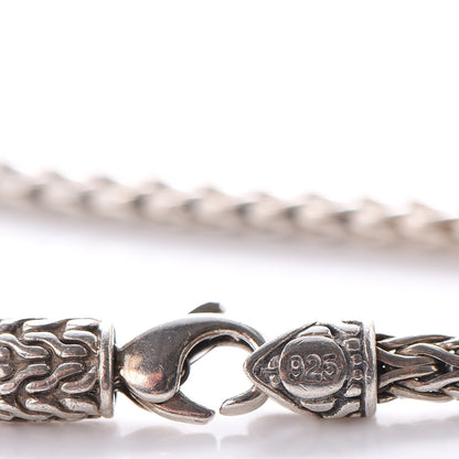 John Hardy Sterling Silver White Topaz Kali Square Pendant Necklace 8 of 8