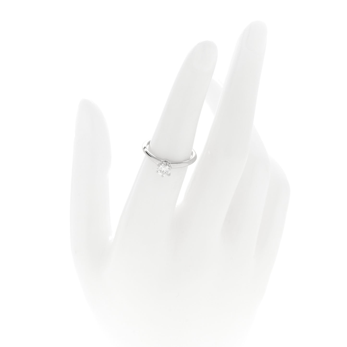 Platinum Diamond .41ct Solitaire Engagement Ring 51 5.75