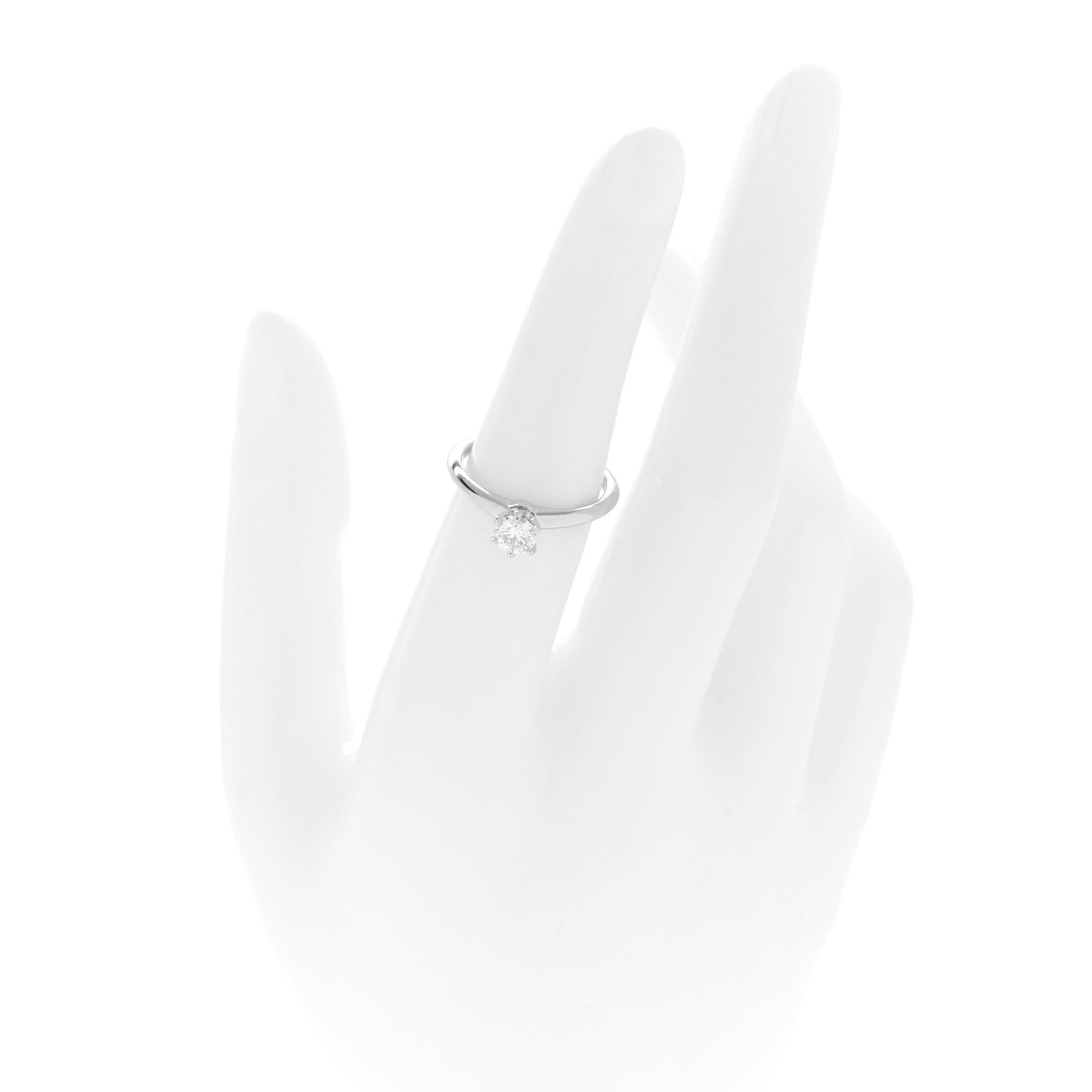 Tiffany Platinum Diamond .41ct Solitaire Engagement Ring 51 5.75 2 of 7