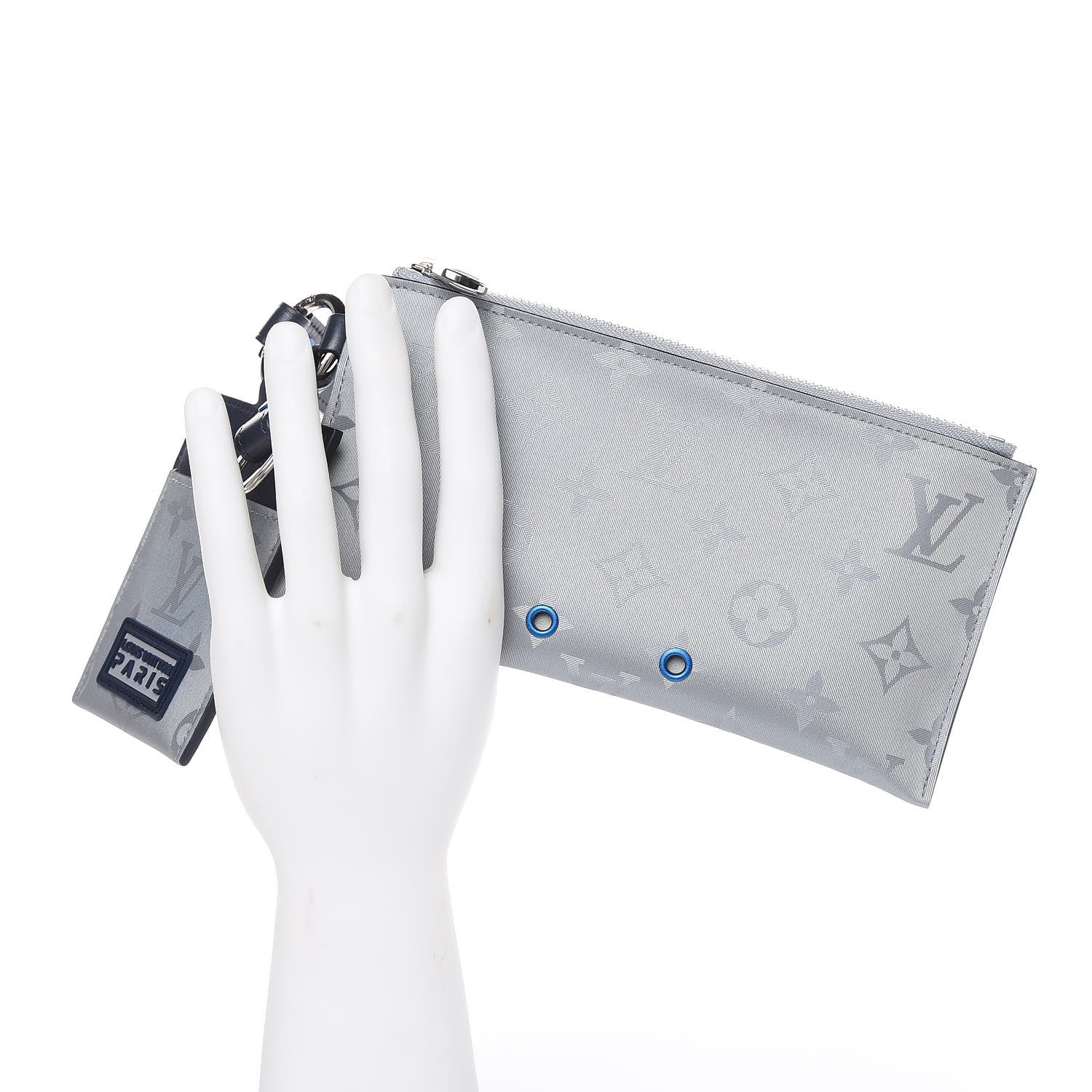 Louis Vuitton Monogram Satellite Alpha Pouch Silver 2 of 7