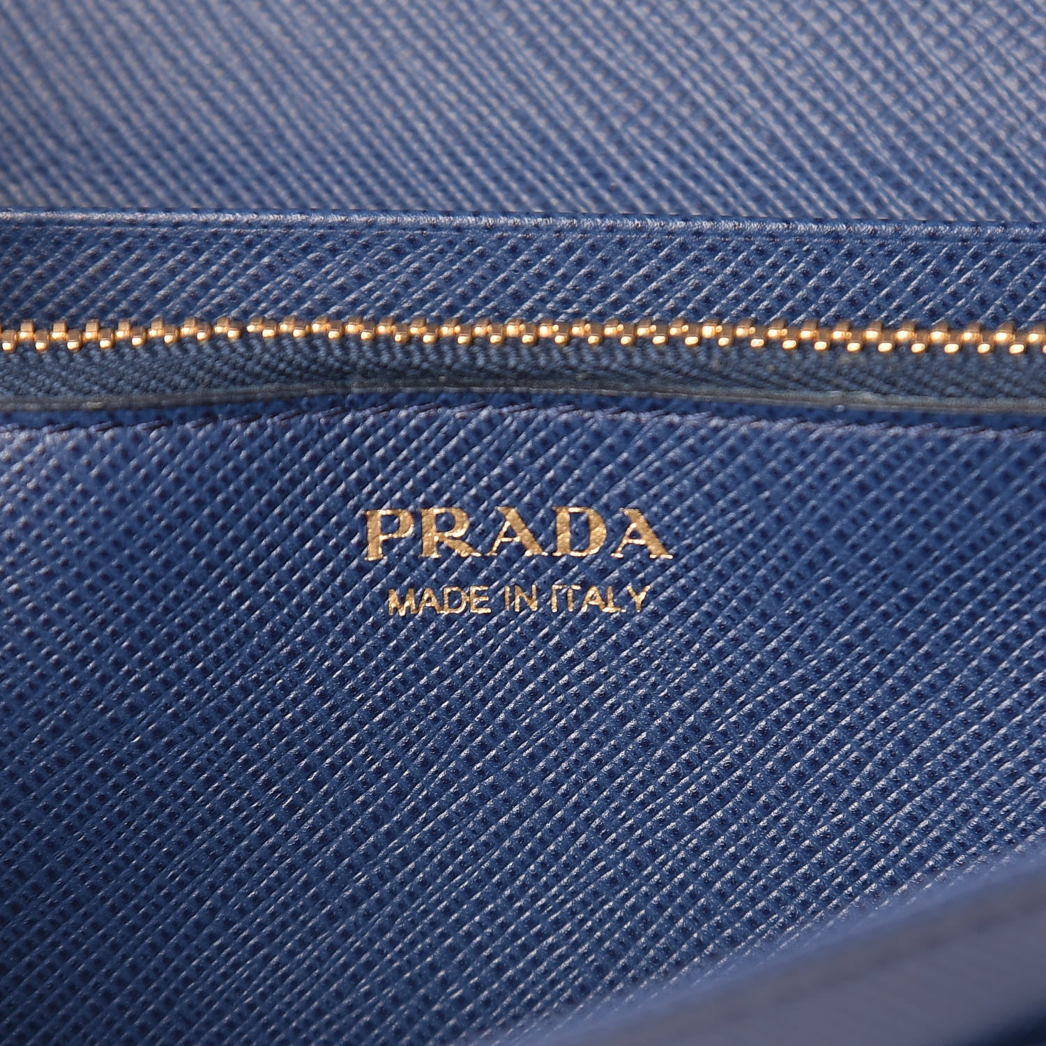 Prada Saffiano Metal Continental Flap Travel Wallet Bluette 6 of 11