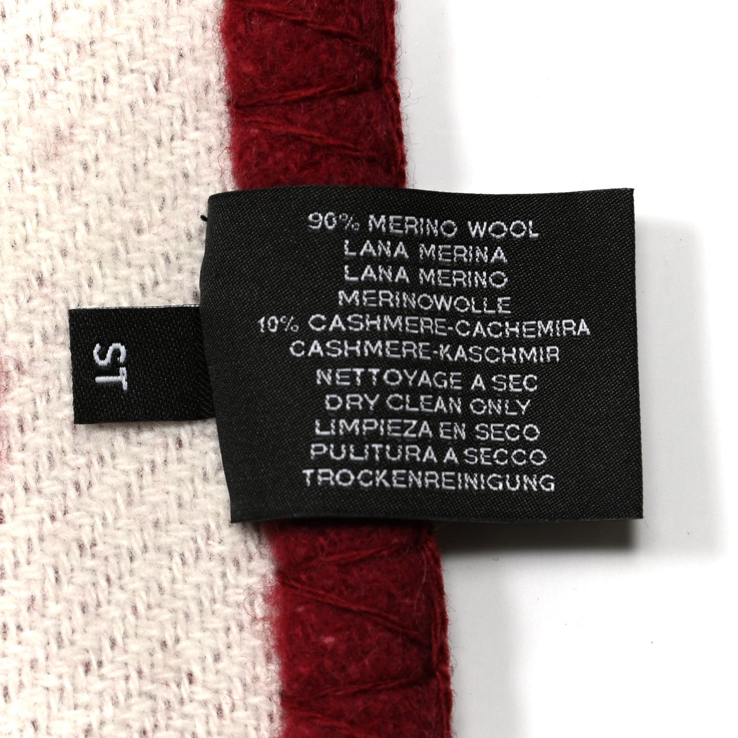 Wool Cashmere Avalon III Blanket Ecru Rouge H