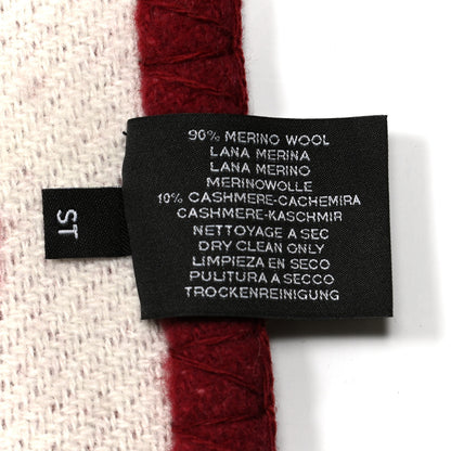 Hermes Wool Cashmere Avalon III Blanket Ecru Rouge H 4 of 4