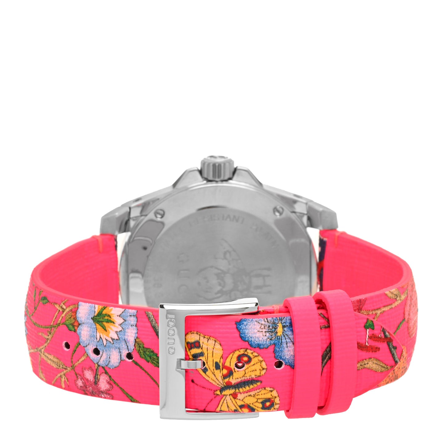 Stainless Steel Calfskin 40mm Dive Floral Quartz Watch
