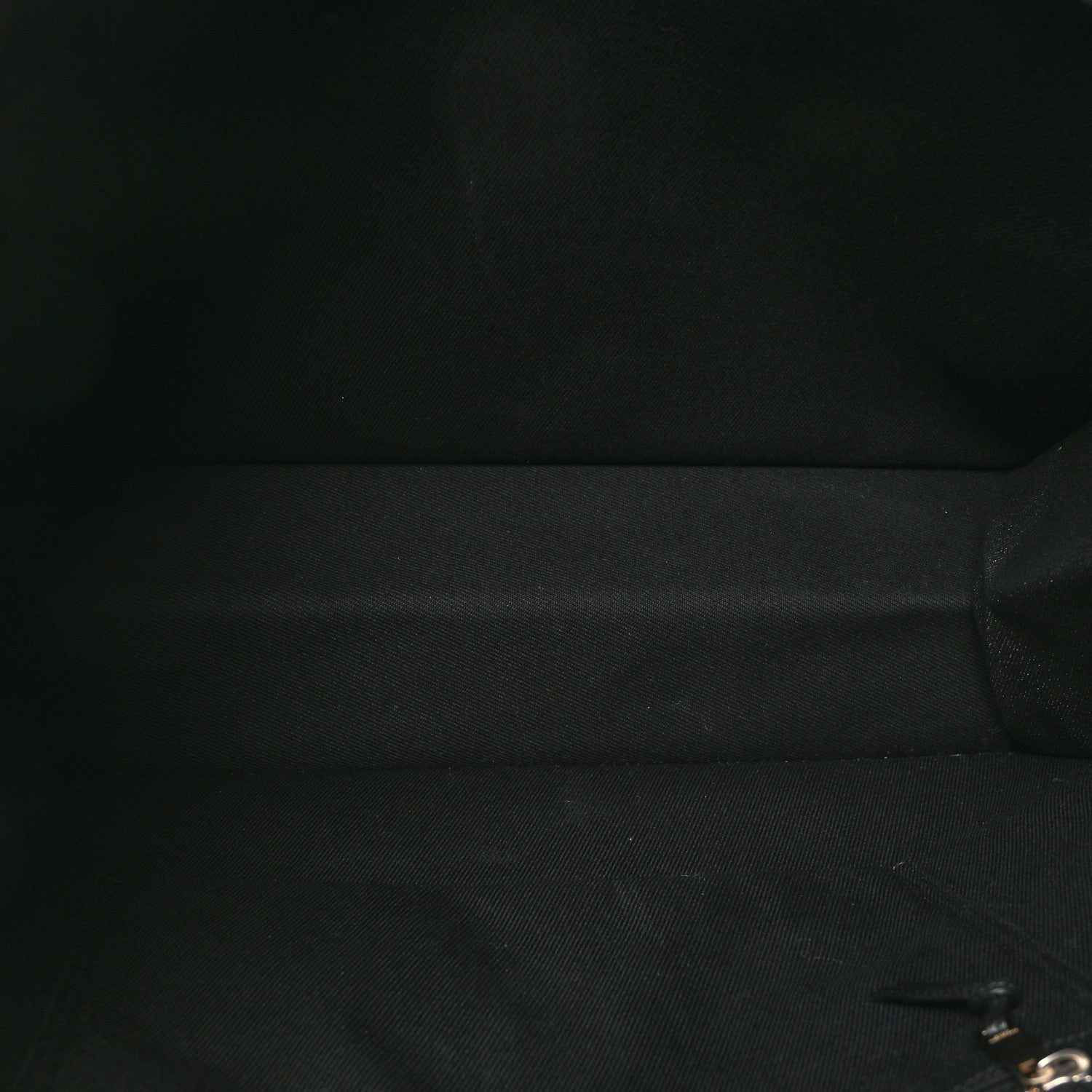 Saint Laurent Linen Calfskin Rive Gauche Tote Black 5 of 10