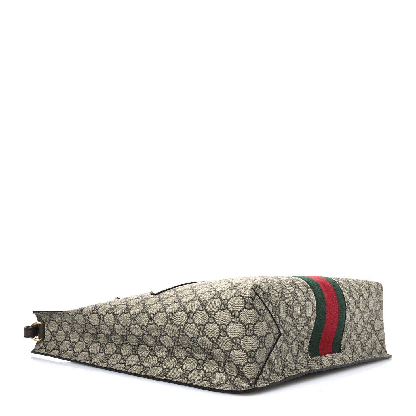 GG Supreme Monogram Web Animalier Bee Vertical Tote Brown