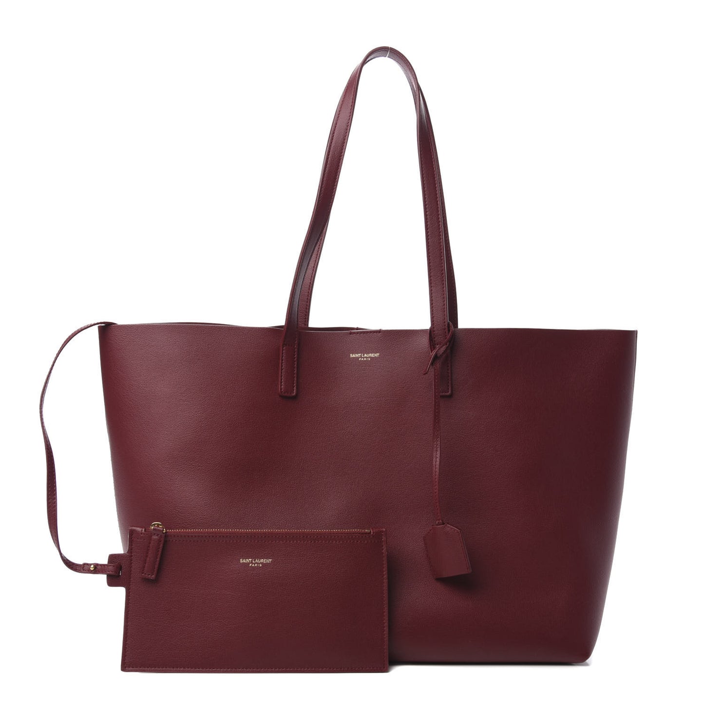 Calfskin Large Shopping Tote Bordeaux