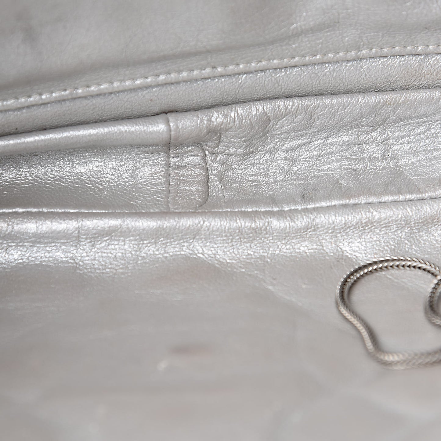 Metallic Calfskin Quilted 2.55 Reissue Clutch Silver