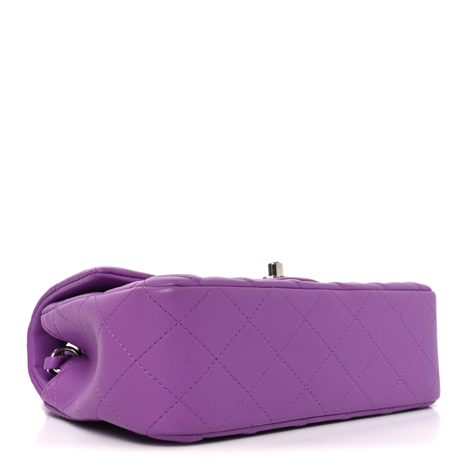Chanel Lambskin Quilted Mini Rectangular Flap Purple 4 of 10