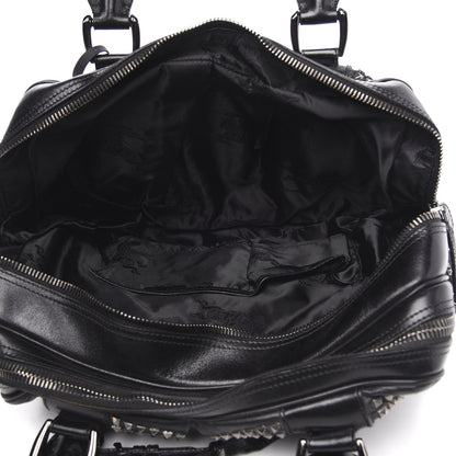 Burberry Prorsum Calfskin Studded Knight Satchel Black 5 of 14