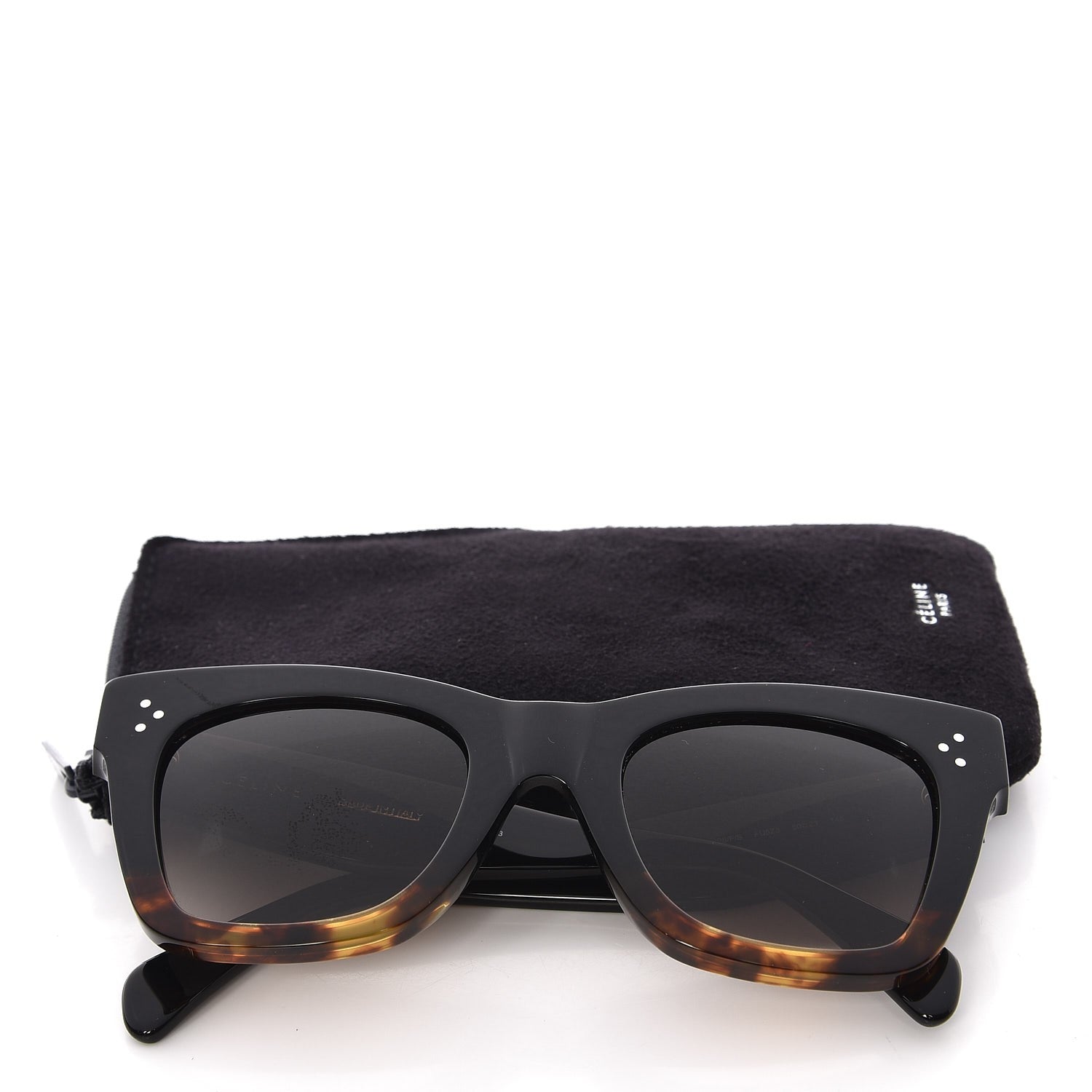 Celine Catherine Sunglasses CL 41098/F/S Black Havana 9 of 9